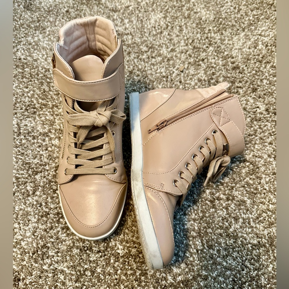 MIX NO. 6 Women’s High-Top Sneakers Light Cream Pink Size 7
